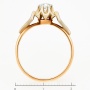 Кольцо из комбинированного золота 585 пробы c 3 бриллиантами Л24120084 фото 4
