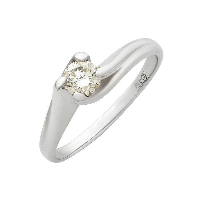 Кольцо из золота 585 пробы c бриллиантом