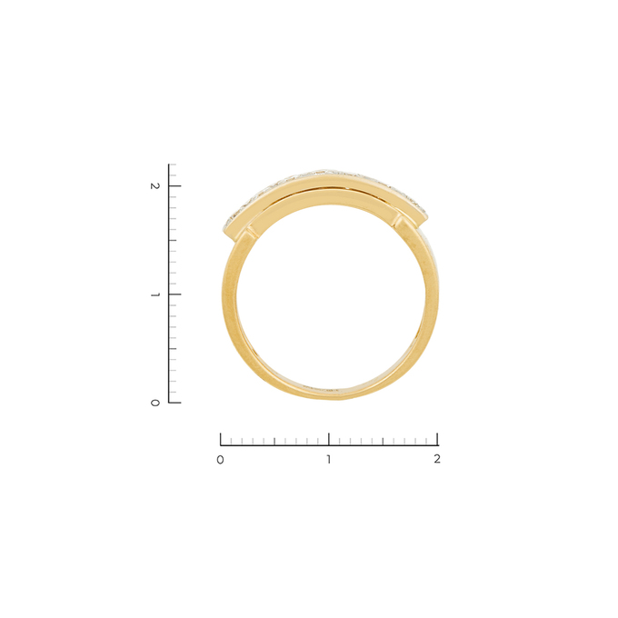 Кольцо из комбинированного золота 750 пробы c 7 бриллиантами, Л 2316 0576 за 82320