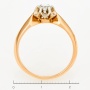 Кольцо из комбинированного золота 583 пробы c 1 бриллиантом Л33068208 фото 4