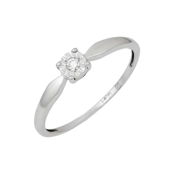 Кольцо из золота 585 пробы c бриллиантом, Л 6103 2104 за 11600