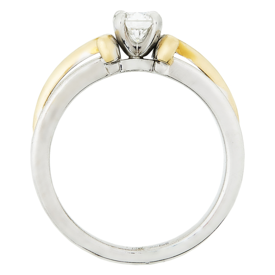 Кольцо из белого золота 750 пробы c 1 бриллиантом, Л57016588 за 129000