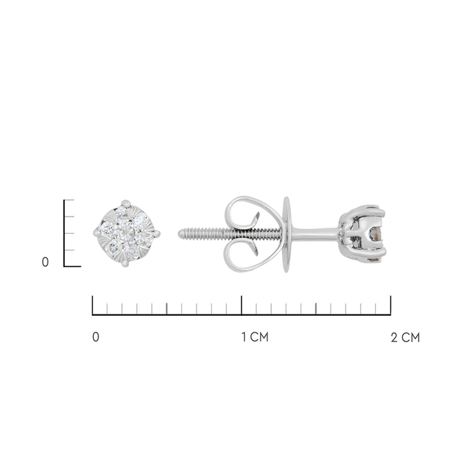 Серьги из золота 585 пробы c бриллиантами, К 0000 5142 за 21000