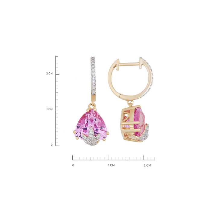Серьги из золота 585 пробы c бриллиантами и корундами, К 0000 4716 за 66900