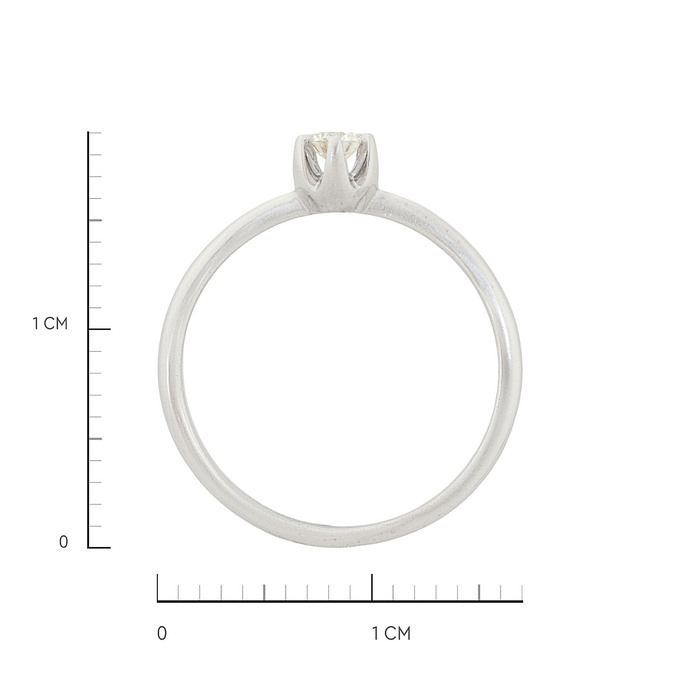 Кольцо из золота 585 пробы c бриллиантом, Л 0408 8215 за 25600