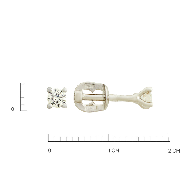 Серьги из золота 585 пробы с бриллиантами, Л 5406 3773 за 33600