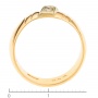 Кольцо из комбинированного золота 583 пробы c 2 бриллиантами Л18110169 фото 4