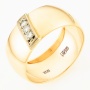 Кольцо из комбинированного золота 585 пробы c 3 бриллиантами Л28082603 фото 1
