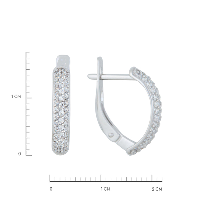 Серьги из золота 585 пробы c фианитами, Л 5103 7656 за 17280