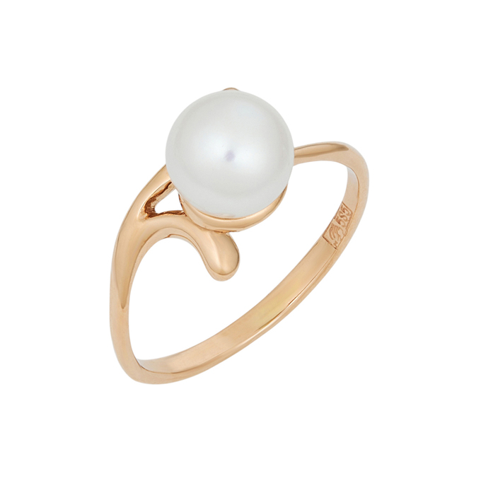 Кольцо из золота 585 пробы c культивированным жемчугом, Л 6302 4633 за 22080