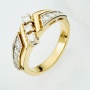 Кольцо из комбинированного золота 750 пробы c 13 бриллиантами Л08074654 фото 1