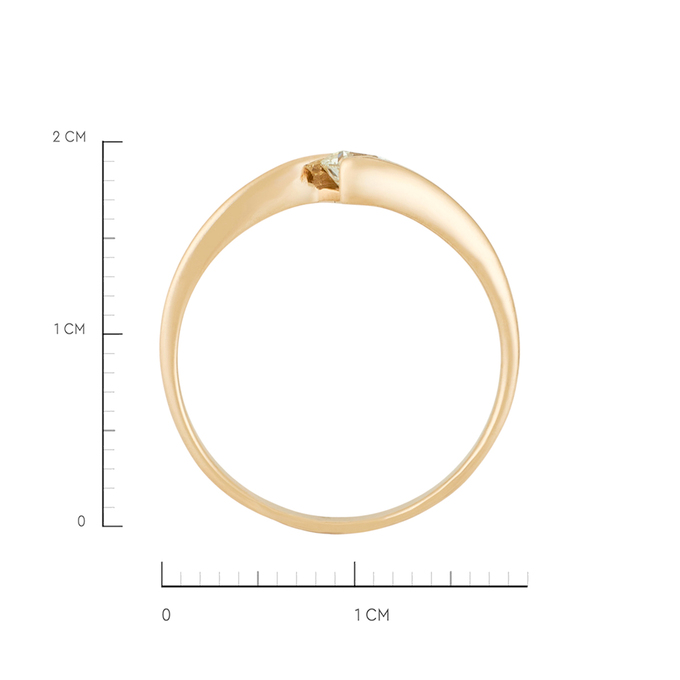 Кольцо из золота 585 пробы c бриллиантом