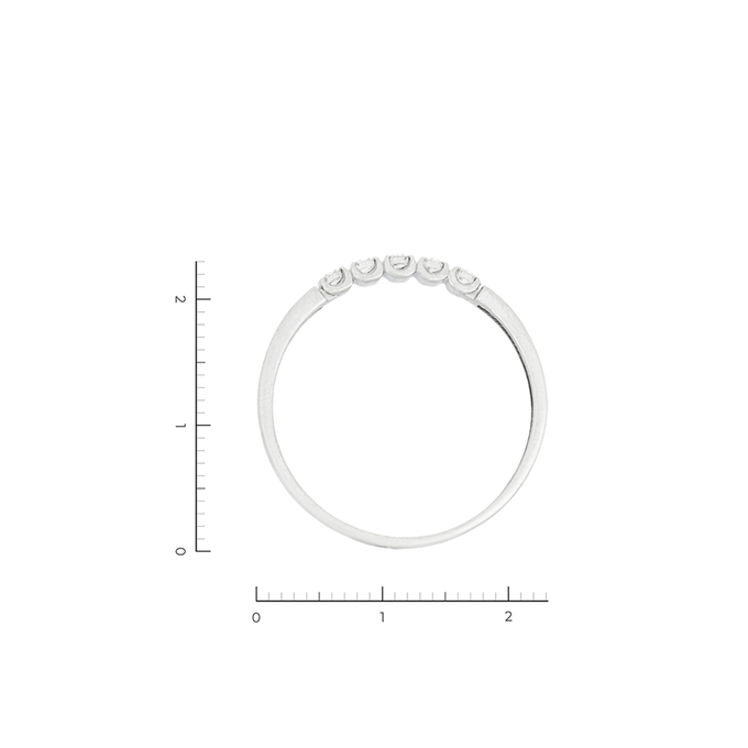 Кольцо из золота 585 пробы c 5 бриллиантами