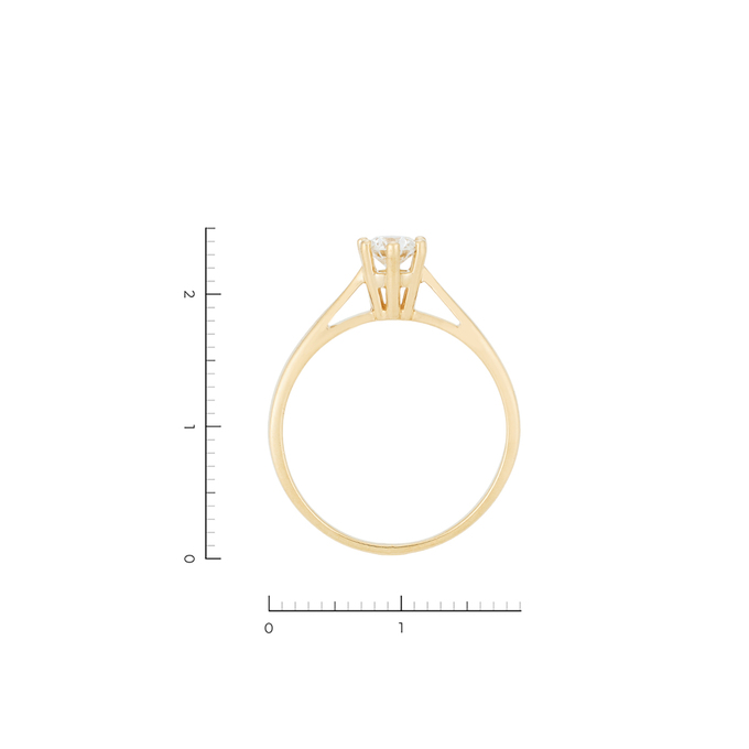 Кольцо из золота 750 пробы c 1 бриллиантом, Л 2810 4345 за 74320