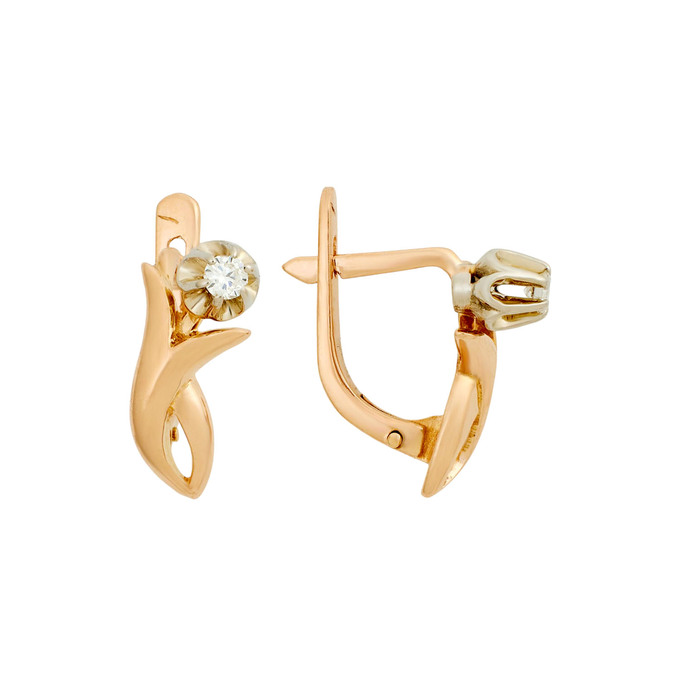 Серьги из золота 585 пробы с бриллиантами, Ц О007 4411 за 43200