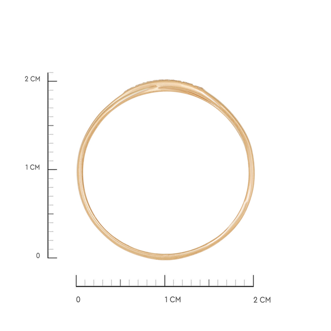 Кольцо из золота 585 пробы c фианитами, Л 3507 2260 за 11200