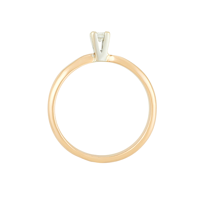 Кольцо из золота 585 пробы c бриллиантом, Л 4710 7594 за 38320