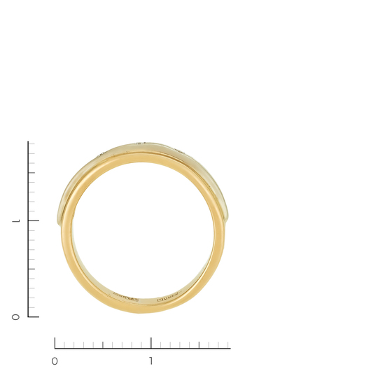 Кольцо из комбинированного золота 585 пробы c 3 бриллиантами, Л45062881 за 20700