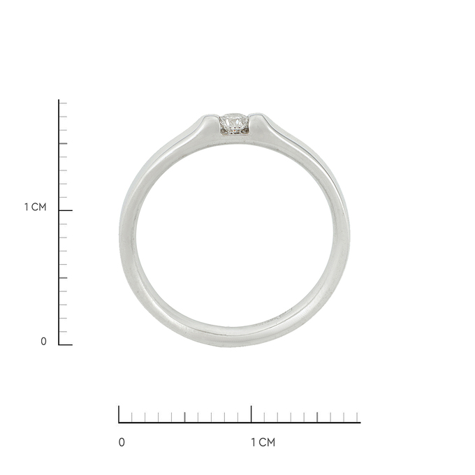Кольцо из золота 585 пробы c бриллиантом, Л 3606 6200 за 28720