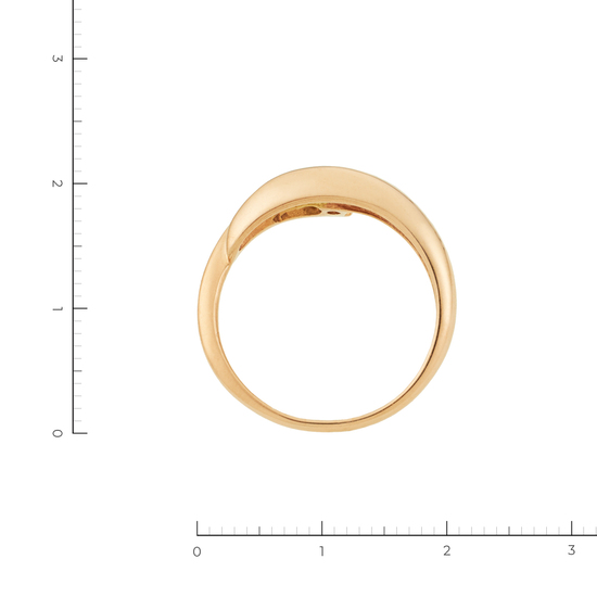 Кольцо из красного золота 585 пробы c 1 бриллиантом, Л47088767 за 20100