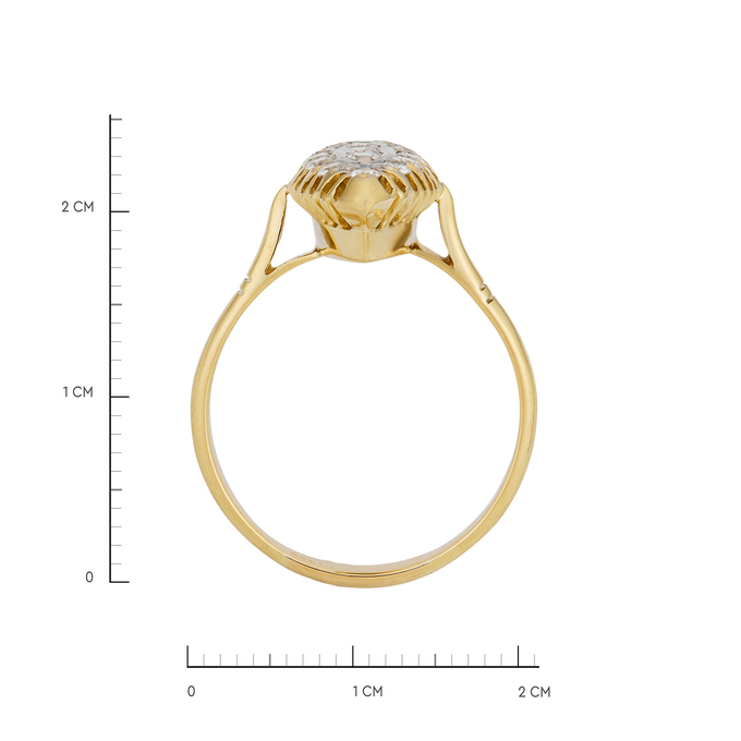 Кольцо из золота 750 пробы c бриллиантами, Л 2408 9650 за 123000