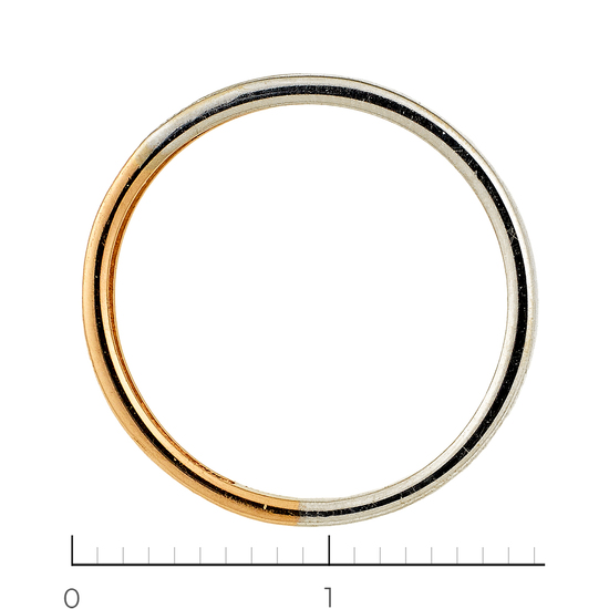 Кольцо из комбинированного золота 585 пробы c 7 бриллиантами, Л45070737 за 9450