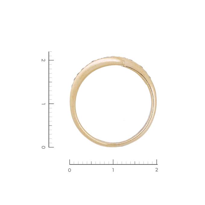 Кольцо из желтого золота 585 пробы c 24 бриллиантами, Л 3112 4769 за 25830