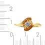 Кольцо из желтого золота 585 пробы c 1 бриллиантом Л08032842 фото 4