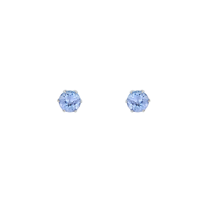 Серьги из золота 585 пробы c 2 танзанитами