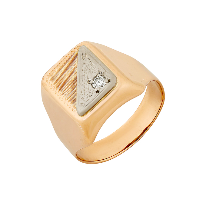 Кольцо из золота 583 пробы c бриллиантом, Л 2812 2891 за 106000