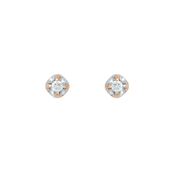 Серьги из золота 585 пробы c бриллиантами, Л 0808 2100 за 22000
