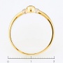 Кольцо из желтого золота 750 пробы c 6 бриллиантами и 1 сапфиром Л32075032 фото 4