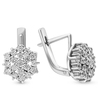 Серьги из белого золота 585 пробы c фианитами
