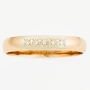 Кольцо обручальное из комбинированного золота 585 пробы c 5 бриллиантами Л22108502 фото 2