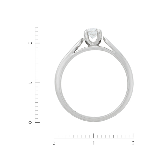 Кольцо из белого золота 585 пробы c 1 бриллиантом, Л 5803 0560 за 71715