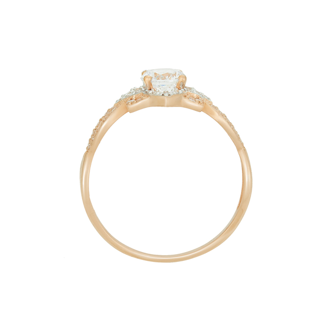 Кольцо из золота 585 пробы c фианитами, Л 4807 5461 за 17600