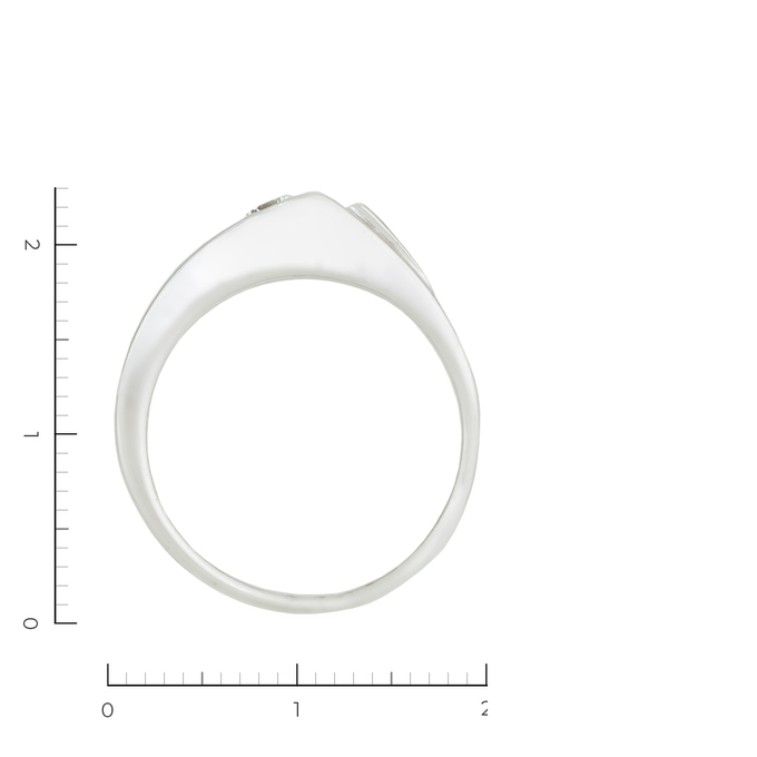 Кольцо из белого золота 585 пробы c 1 бриллиантом, Л 7601 0621 за 29750