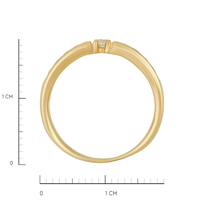 Кольцо из золота 585 пробы c бриллиантом