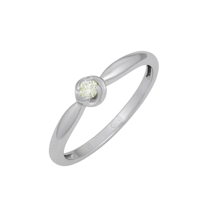 Кольцо из золота 585 пробы c бриллиантом