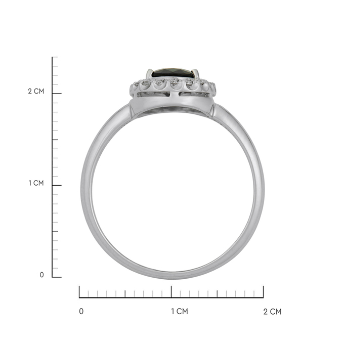 Кольцо из золота 585 пробы c сапфиром и бриллиантами, Л 3911 1001 за 80500