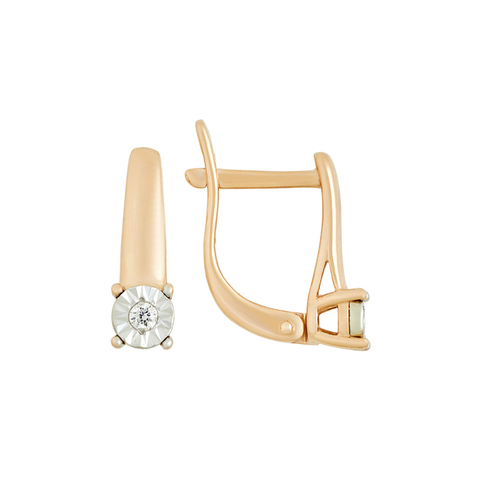 Серьги из золота 585 пробы c бриллиантами, К 0000 5202 за 37000