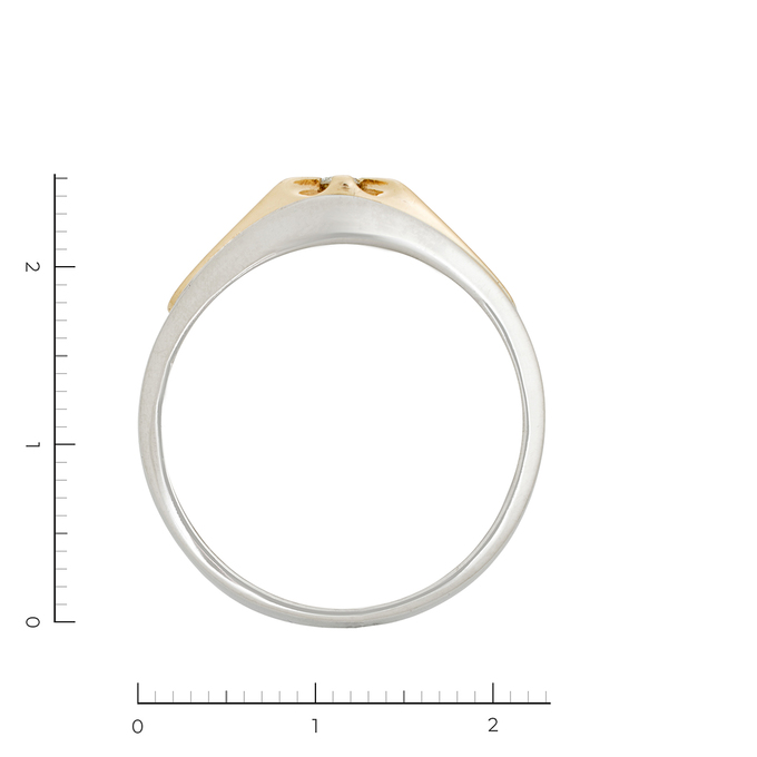 Кольцо из золота 585 пробы c 1 бриллиантом, Л 3706 1741 за 87920