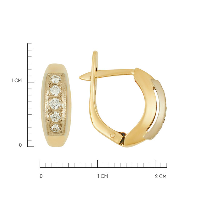 Серьги из золота 750 пробы c бриллиантами, Л 1615 8486 за 87200