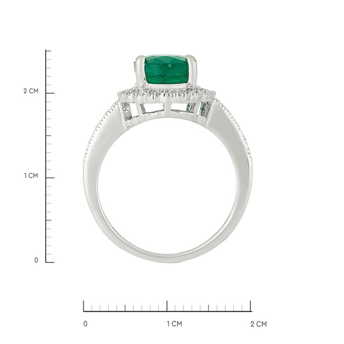 Кольцо из золота 750 пробы c изумрудом и бриллиантами, Л 2304 1230 за 170000
