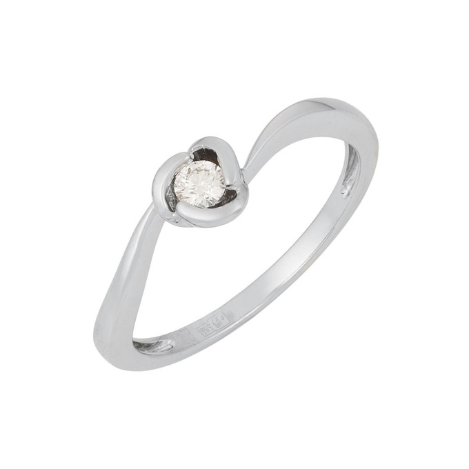 Кольцо из золота 585 пробы c бриллиантом, Л 3014 8482 за 24400