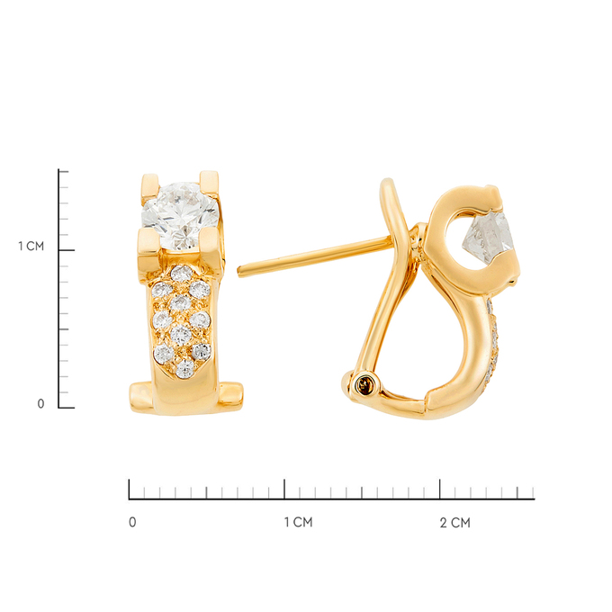 Серьги из золота 750 пробы c бриллиантами, Л 2806 7663 за 210000