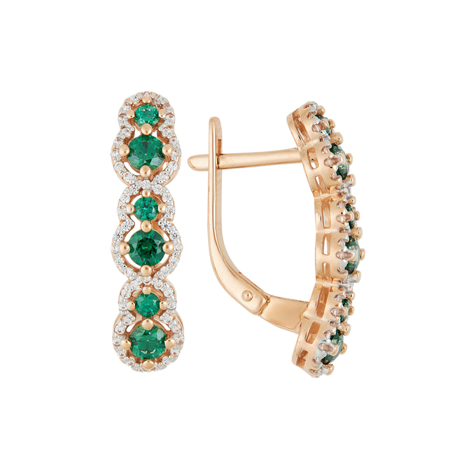 Серьги из золота 585 пробы c 118 фианитами, Л 0514 7702 за 37440