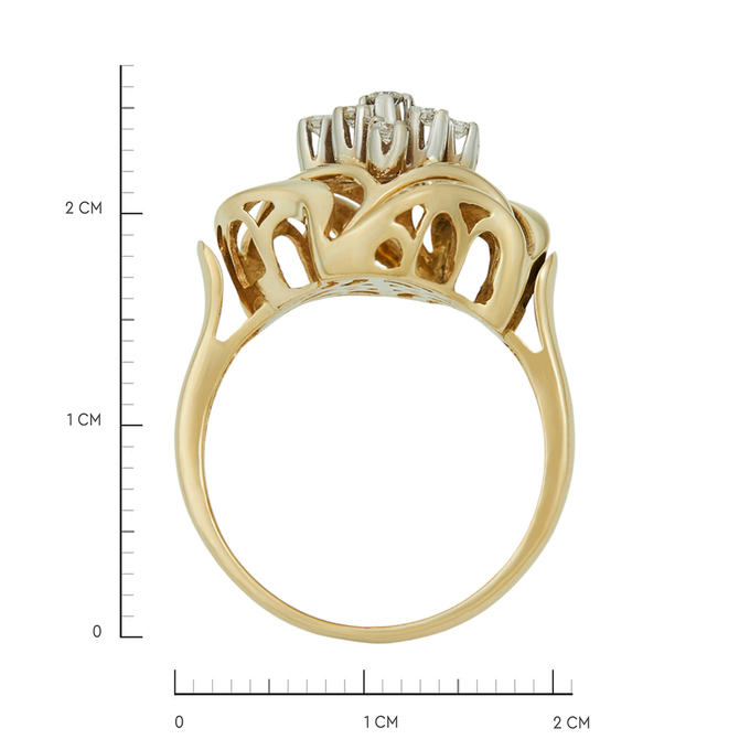 Кольцо из золота 585 пробы c бриллиантами, Л 4306 6409 за 68400