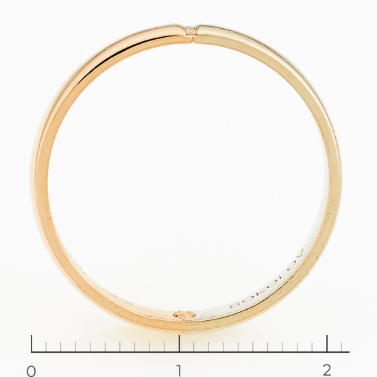 Кольцо из комбинированного золота 585 пробы c 4 бриллиантами, Л73015253 за 16740