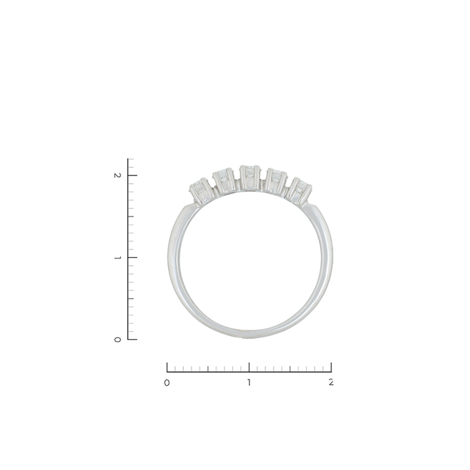 Кольцо из золота 750 пробы c 5 бриллиантами, Л 2810 2051 за 93200